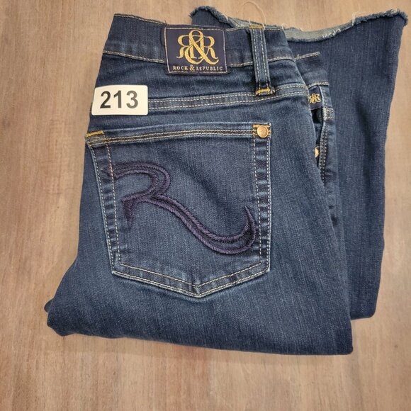Rock & Republic Denim Women's Kasandra Bootcut Jeans Size 14 Raw Hem - Picture 13 of 13